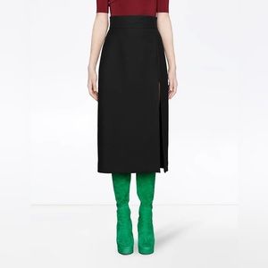 Gucci Side -slit Midi Skirt